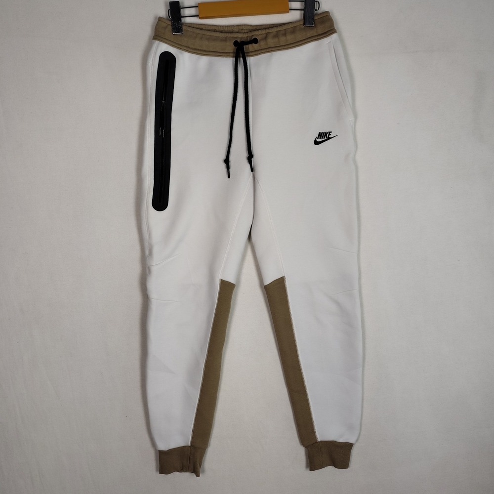 Nike Tech Fleece Joggers White Tan CU4495-100 Mens Small Sweatpants